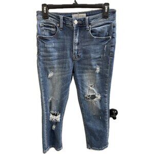 Risen Jeans Distressed Light Wash 5-pocket Tapered Leg RDP5171 Womens 5/27